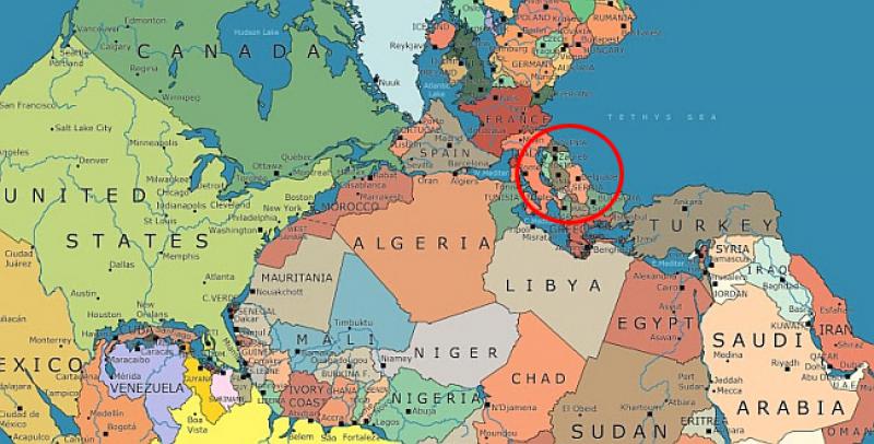 hrvatska karta svijeta KARTA SVIJETA STAROG 200 MILIJUNA GODINA: Evo gdje bi na  hrvatska karta svijeta