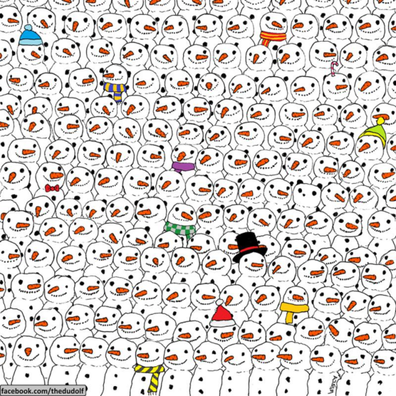 TEST PERCEPCIJE: možete li pronaći pandu među ovom hrpom snjegovića?