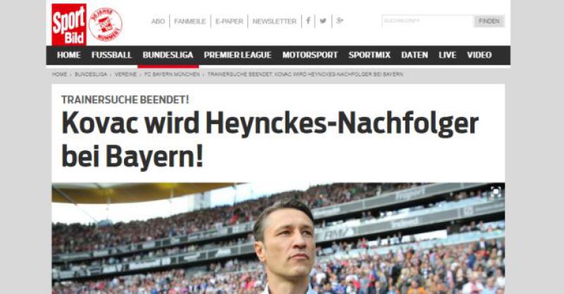 KOVAČ PREUZIMA BAYERN Barem tako tvrdi njemački 'Bild'