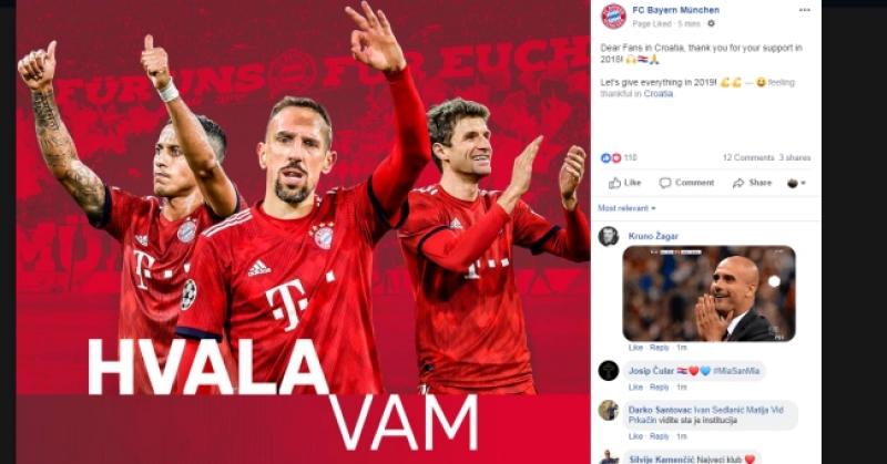 VELIKI BAYERN Zahvalio navijačima iz Hrvatske na podršci