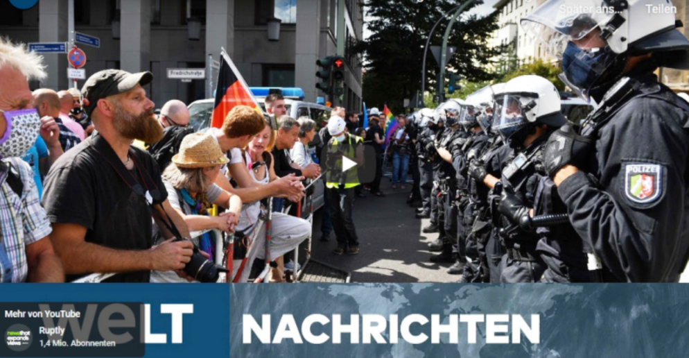 Policija u Berlinu prekinula prosvjed protivnika mjera protiv Covida-19