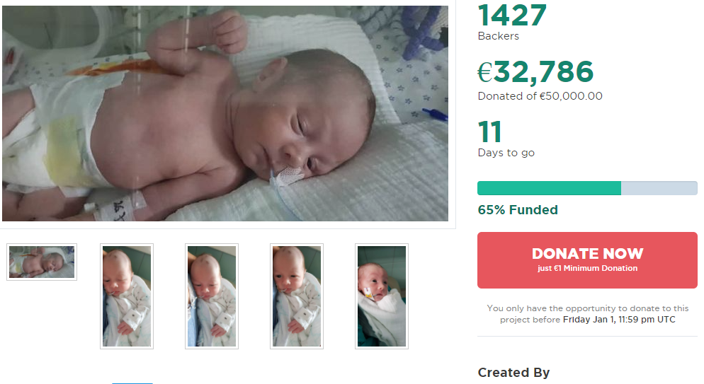 Za malog Karla skupljeno preko 32 tisuće eura, imamo još 11 dana da skupimo 50, inače iznos propada!