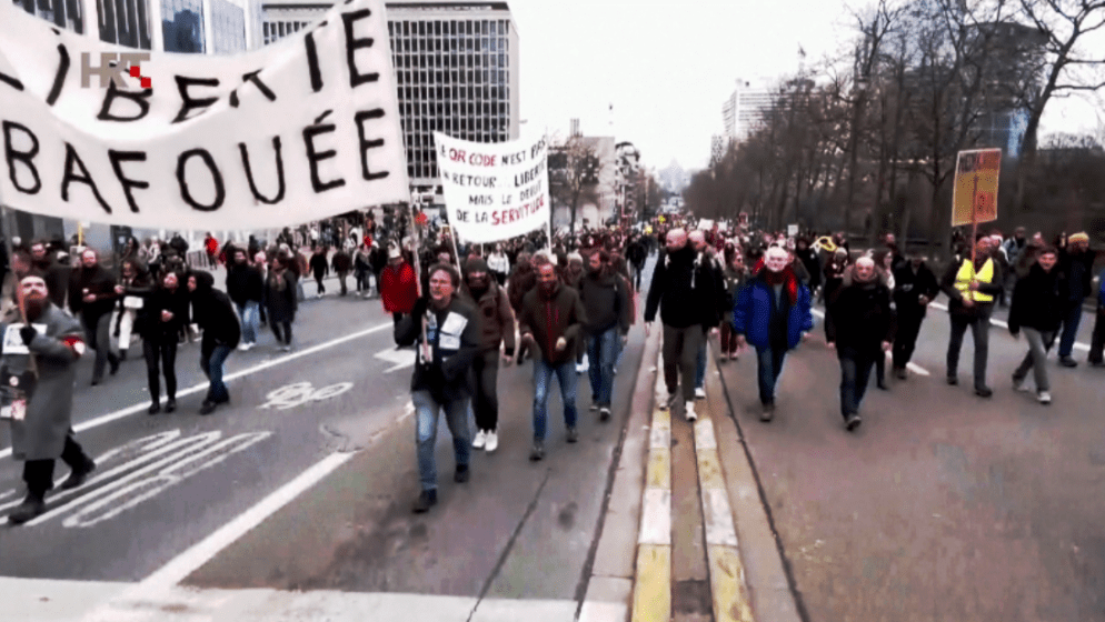 Nekoliko tisuća prosvjednika protiv Covid mjera marširalo ulicama Bruxellesa