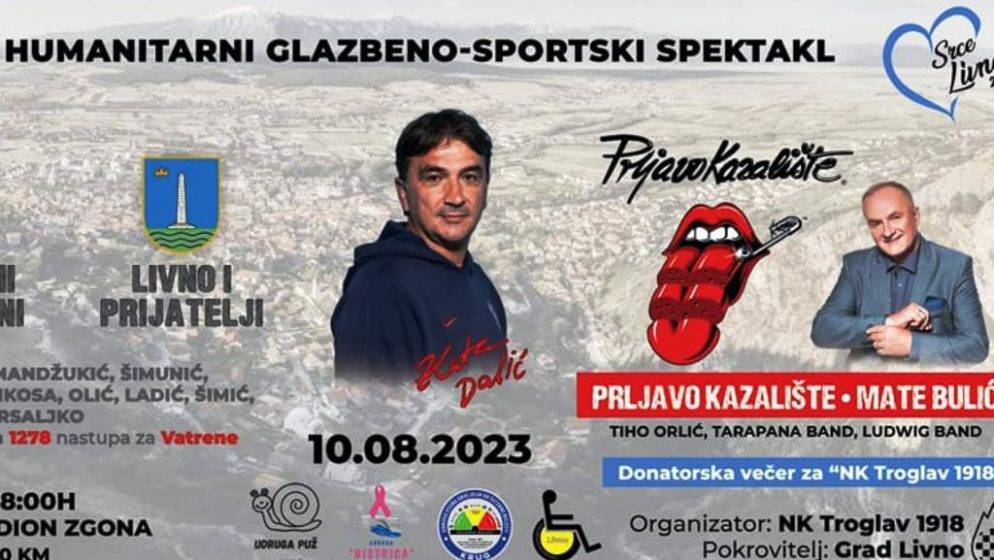 Humanitarni glazbeno-sportski spektakl 'Srce Livna' okuplja Vatrene veterane i glazbene zvijezde u Livnu