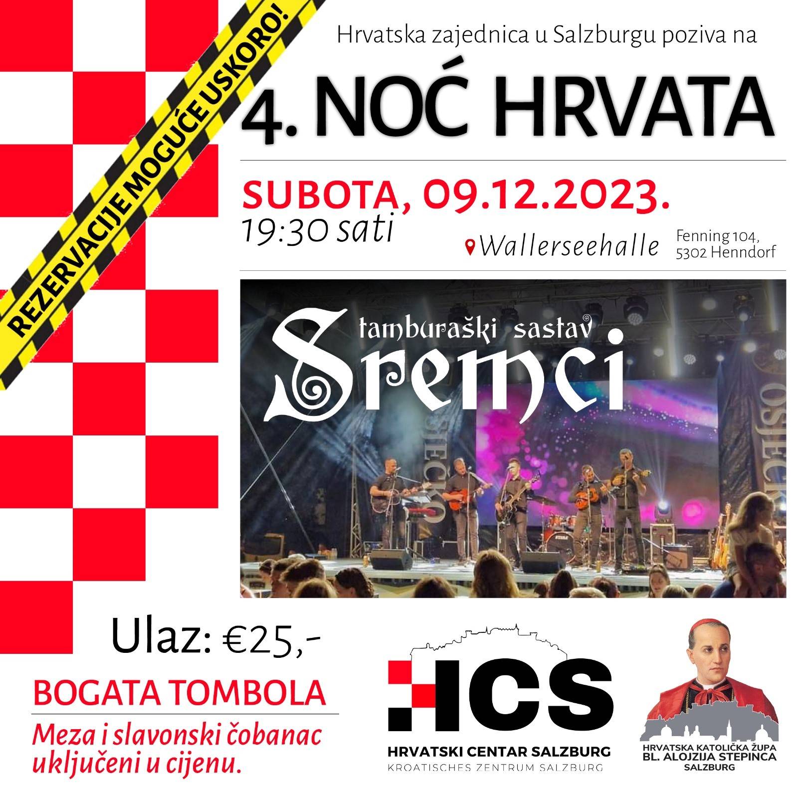Hrvatski centar Salzburg i Hrvatska katolička župa Salzburg pozivaju na VI. Noć Hrvata