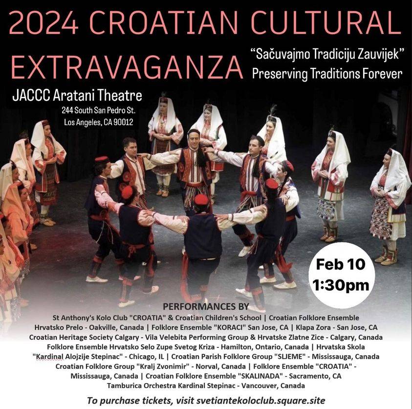 'Sačuvajmo tradiciju zauvijek' slogan je 16. tradicionalnog okupljanja hrvatskih folkloraša u Los Angelesu