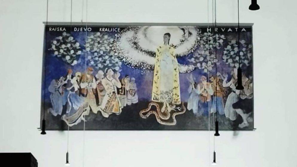 Mala hrvatska kapela u Essenu dobila prekrasan ukras prema originalnoj freski Ive Dulčića