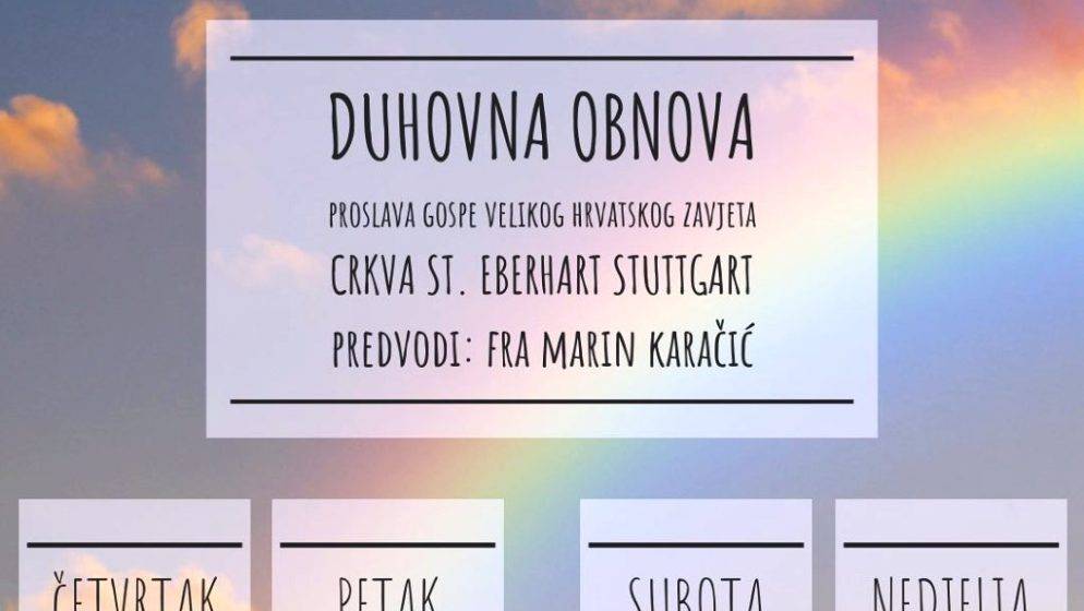 Duhovna obnova i proslava svetkovine Gospe od velikoga hrvatskog krsnog zavjeta u Stuttgartu