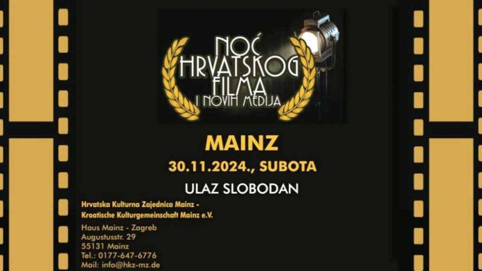 Hrvatska kulturna zajednica poziva na Noć hrvatskog filma u Mainzu