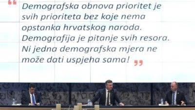 Vlada Republike Hrvatske predstavila prvi paket demografskih mjera 'težak' 685 milijuna eura. Ministar Šipić: 'Želimo unaprijediti demografsku sliku Hrvatske i osnažiti obitelj kao jezgru društva'