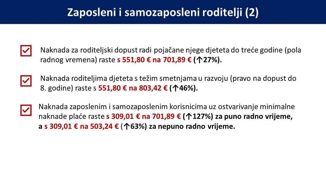 Vlada Republike Hrvatske predstavila prvi paket demografskih mjera 'težak' 685 milijuna eura